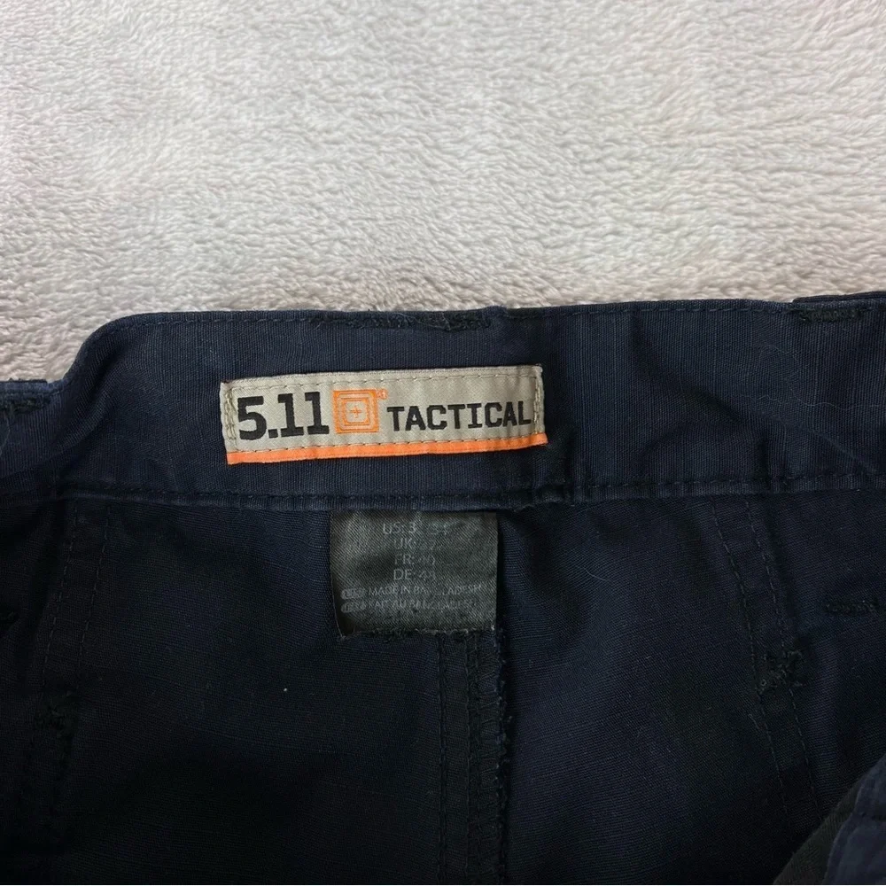 5.11 Tactical Work Pants 32 x 34 Navy Blue Elastic Waist Hammer Loop Cargo